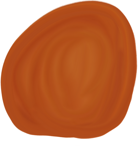 Burnt orange terracotta blob